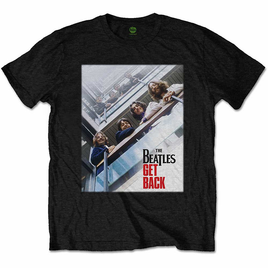 The Beatles tričko, Get Back Poster Black, pánské, velikost M