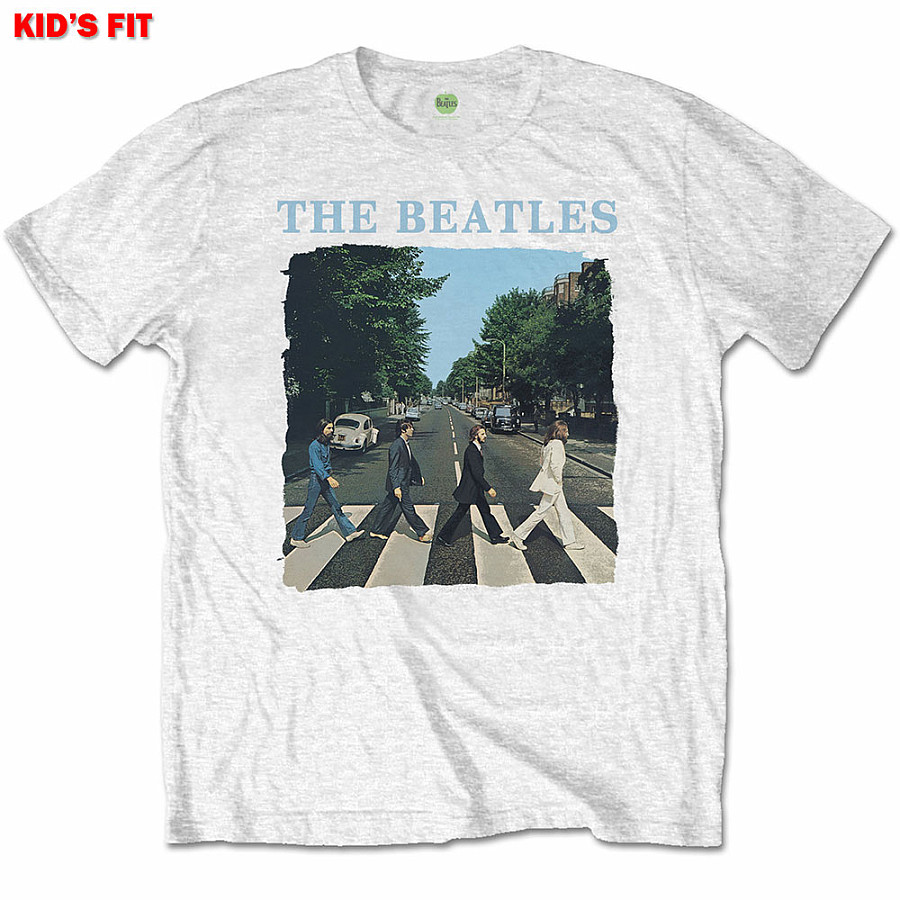 The Beatles tričko, Abbey Road &amp; Logo White, dětské, velikost L velikost L věk (5-6 let)