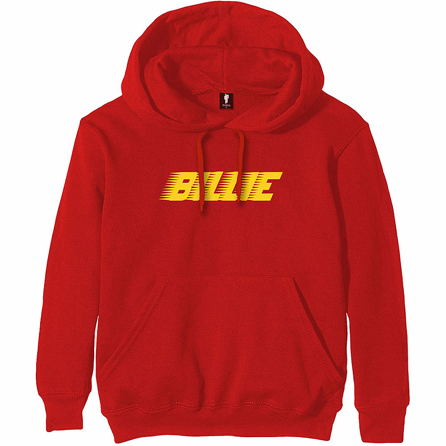 Billie Eilish mikina, Racer Logo Red, pánská, velikost S