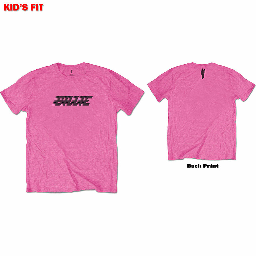 Billie Eilish tričko, Racer Logo &amp; Blohsh BP Pink, dětské, velikost S velikost S (5-6 let)