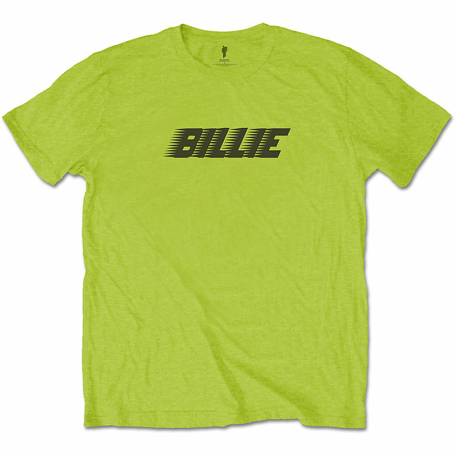 Billie Eilish tričko, Racer Logo &amp; Blohsh Lime Green BP, pánské, velikost L