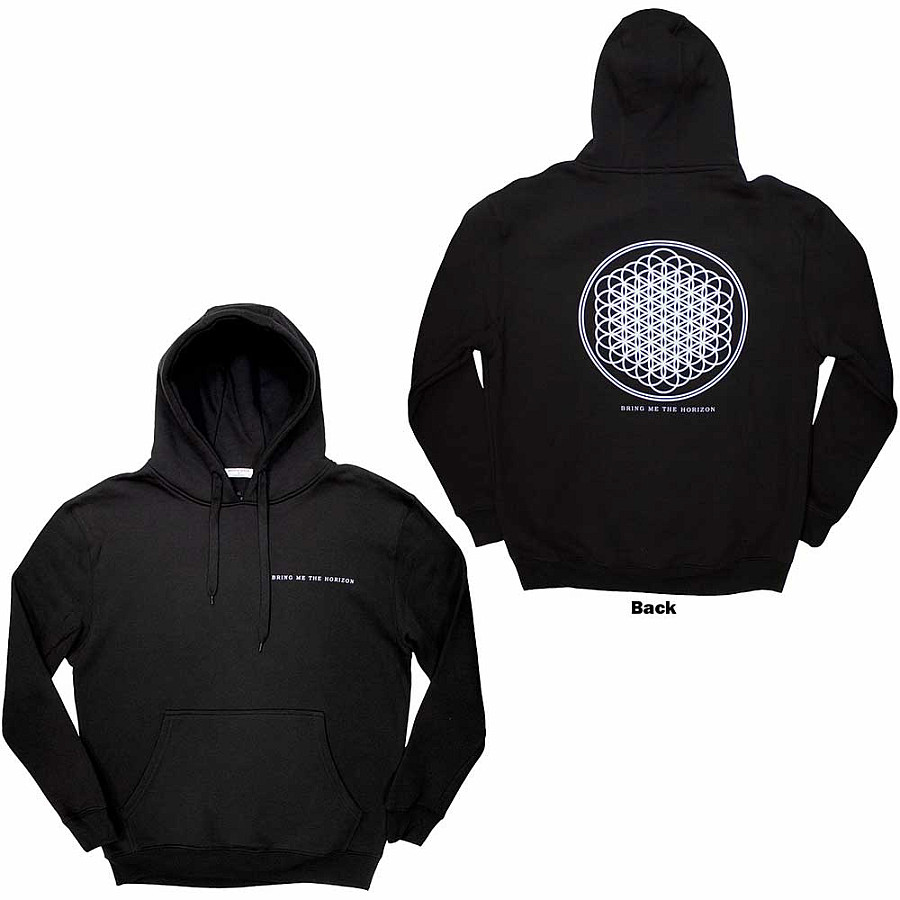 Bring Me The Horizon mikina, Flower Of Life No Zipp BP Black, pánská, velikost XL