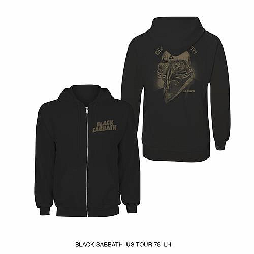 Black Sabbath mikina, Tour 78 Zip, pánská, velikost XXL