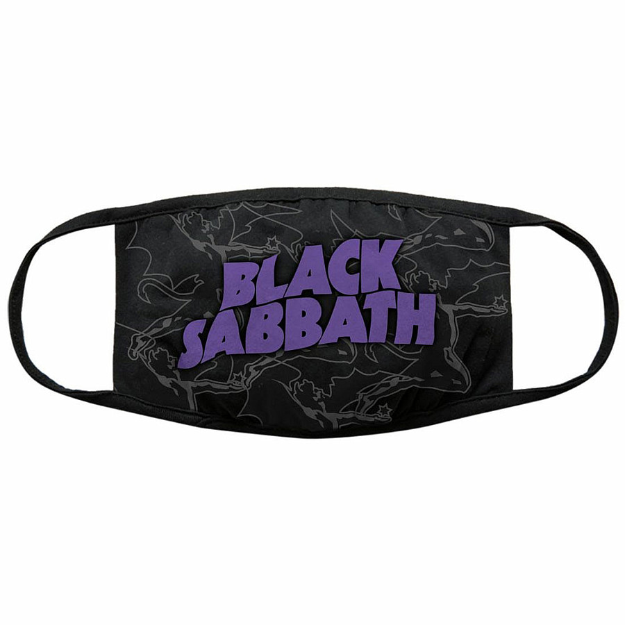 Black Sabbath bavlněná rouška na ústa, Distressed Logo Black