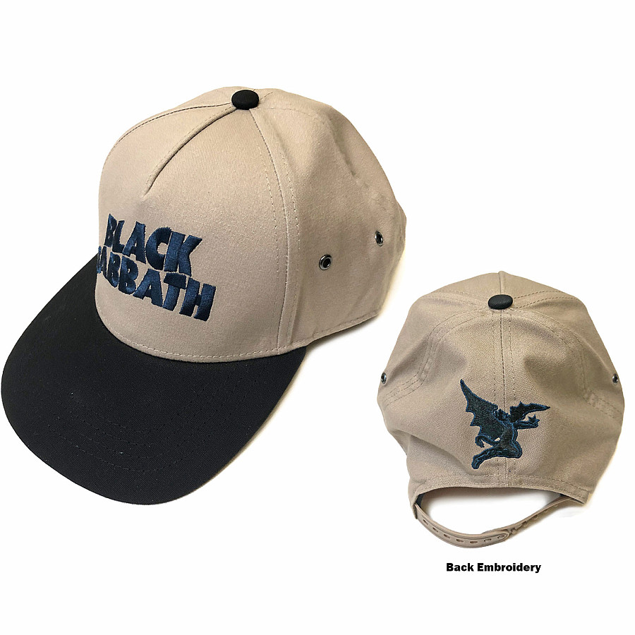 Black Sabbath kšiltovka Snapback, Wavy Logo Sand & Black, unisex