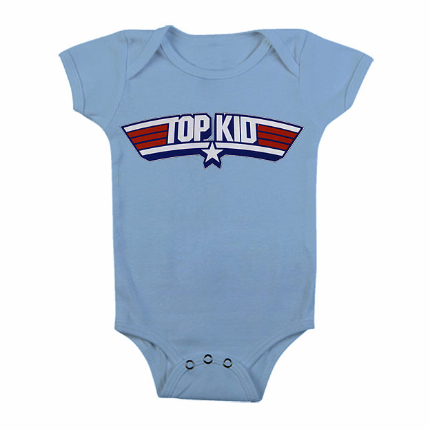 Top Gun kojenecké body tričko, Top Kid Body Blue, dětské, velikost M velikost M (6 měsíců)