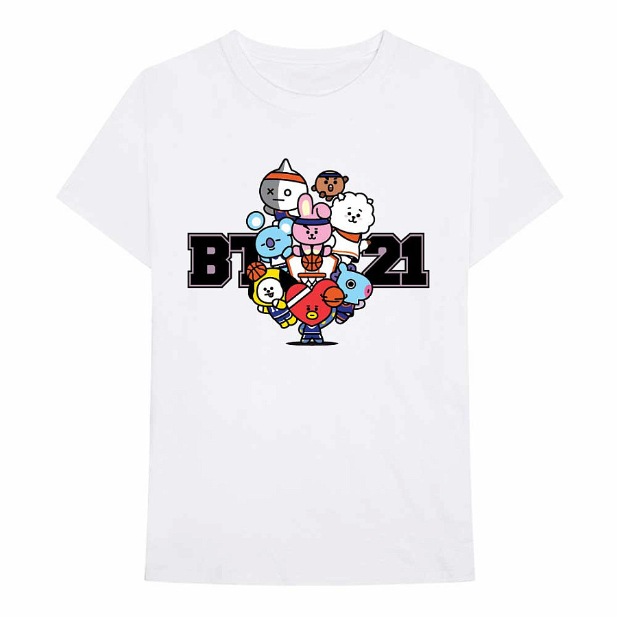 BT21 tričko, Dream Team White, pánské, velikost XXL