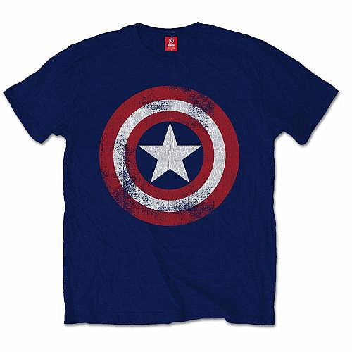 Captain America tričko, Distress Shield, pánské, velikost XXL