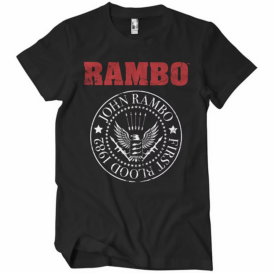 Rambo tričko, First Blood 1982 Seal Black, pánské, velikost XL