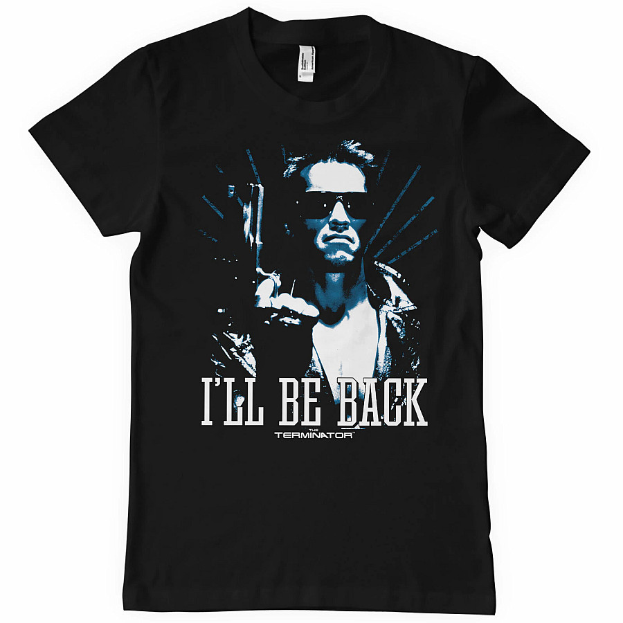 Terminator tričko, I&#039;ll Be Back - Duotone Black, pánské, velikost M