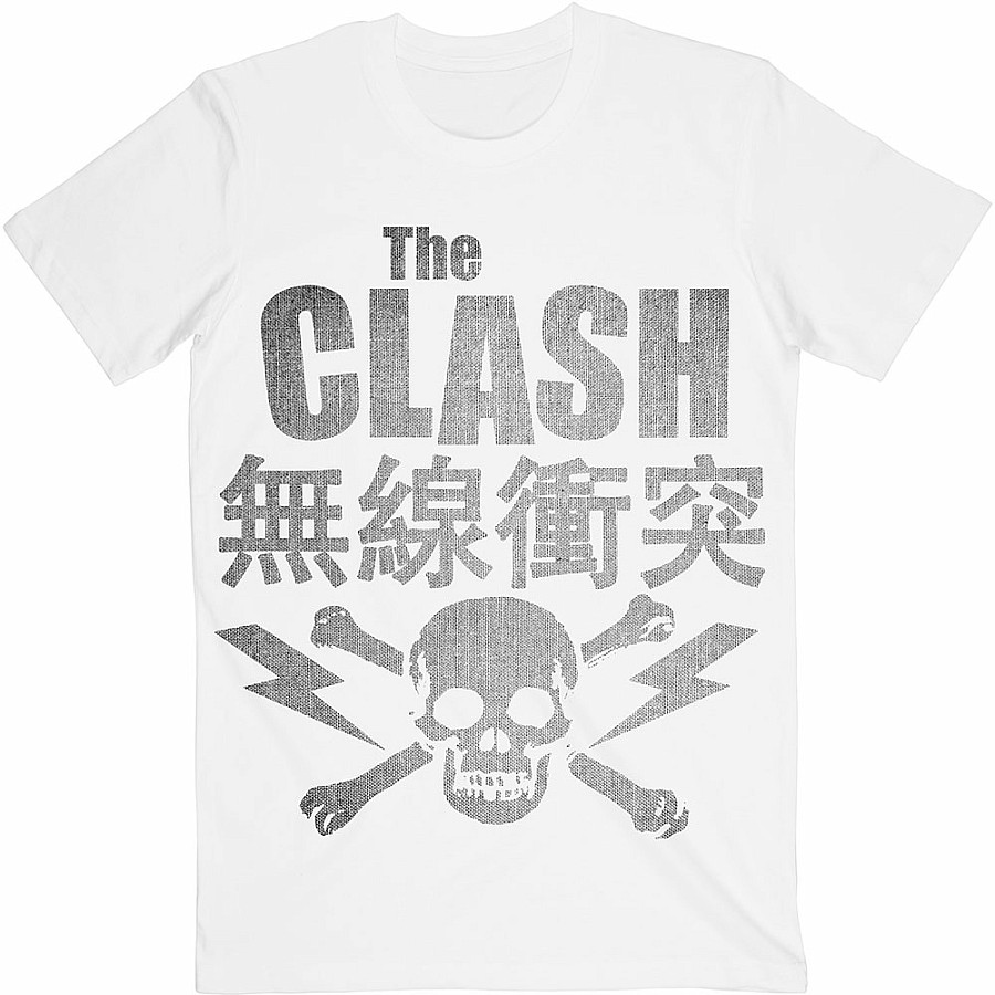 The Clash tričko, Skull &amp; Crossbones White, pánské, velikost XXL