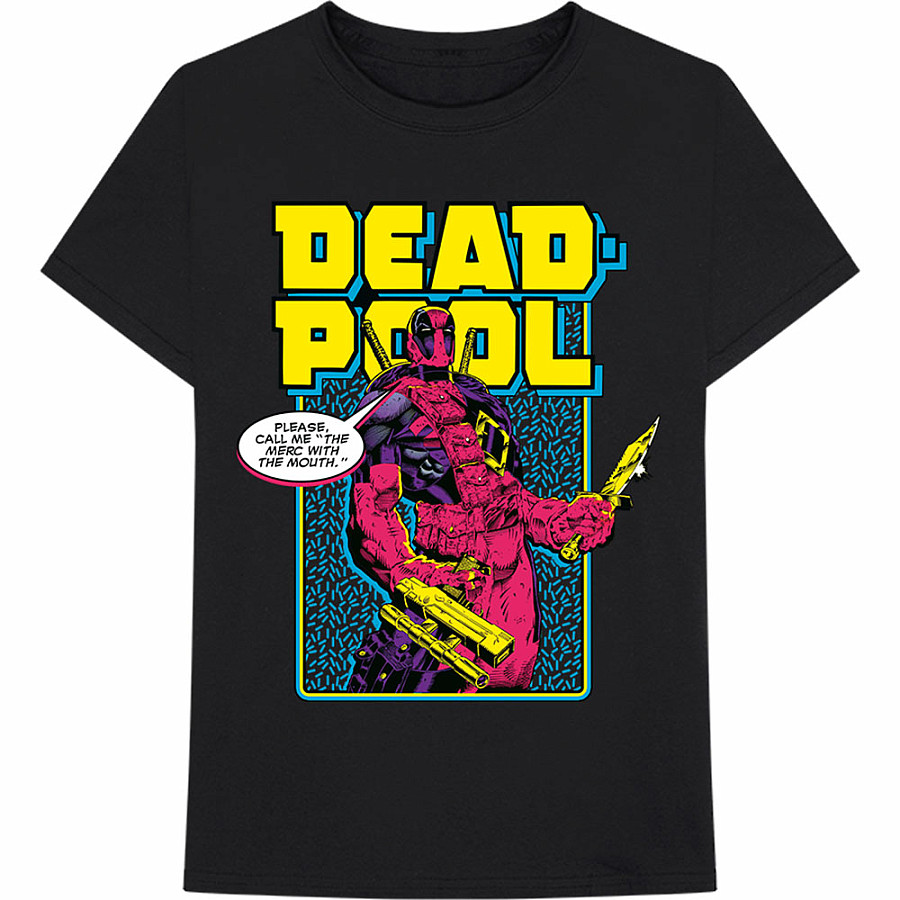 Deadpool tričko, Deadpool Comic Merc Black, pánské, velikost XXL