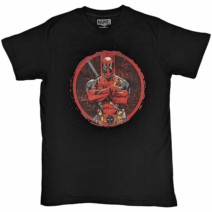 Deadpool tričko, Deadpool Arms Crossed Black, pánské, velikost L