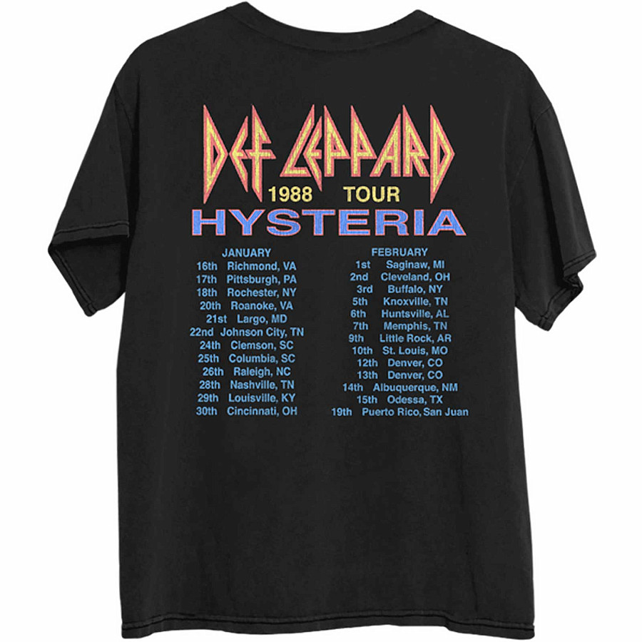 Def Leppard tričko, Hysteria &#039;88 BP Black, pánské, velikost XL