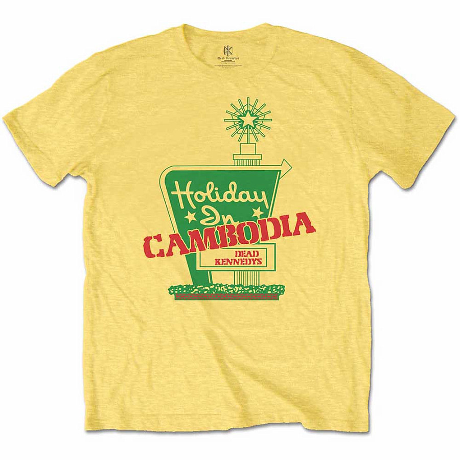 Dead Kennedys tričko, Holiday in Cambodia Yellow, pánské, velikost S