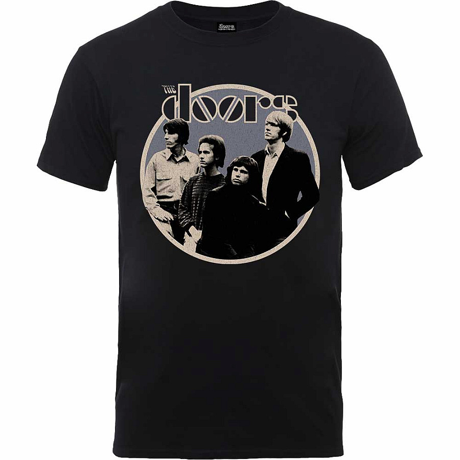 The Doors tričko, Retro Circle Black, pánské, velikost XXL