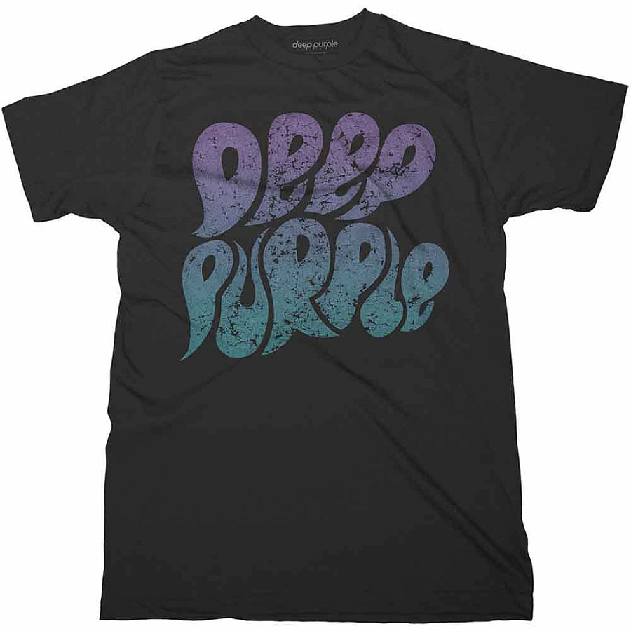 Deep Purple tričko, Bubble Logo Black, pánské, velikost M