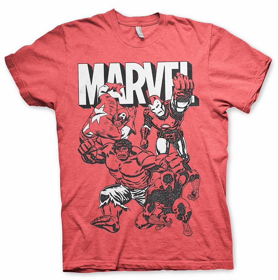 Marvel Comics tričko, Marvel Characters Red, pánské, velikost XL