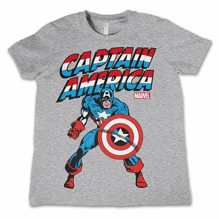 Captain America tričko, Captain America Kids Grey, dětské, velikost XL dětská velikost XL (11-12 let)