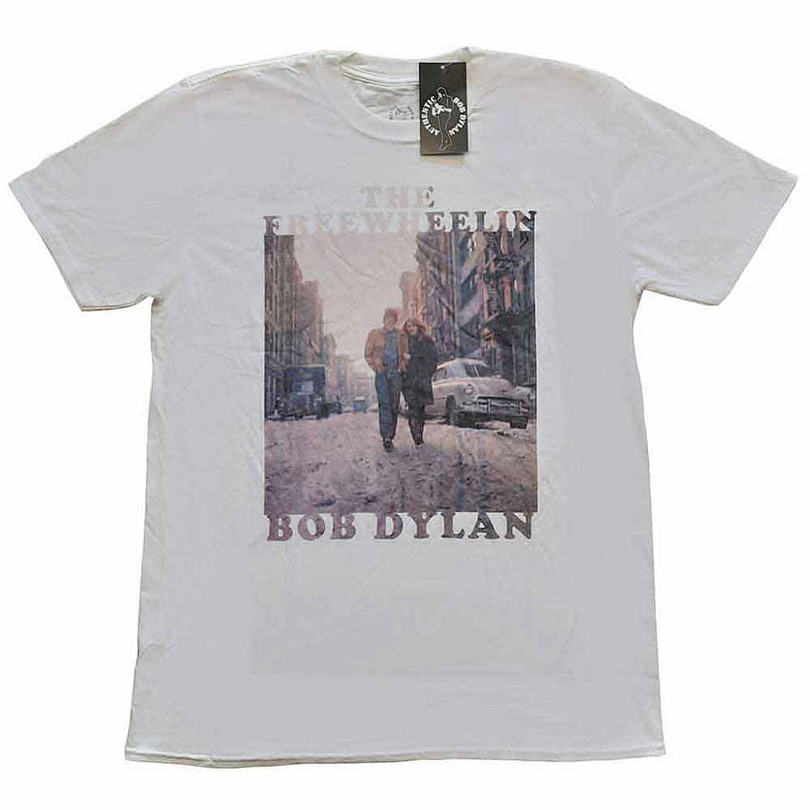 Bob Dylan tričko, The Freewheelin' White, pánské, velikost M