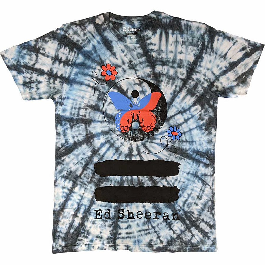 Ed Sheeran tričko, Yin & Yang Butterfly Wash Collection White, pánské, velikost XXL