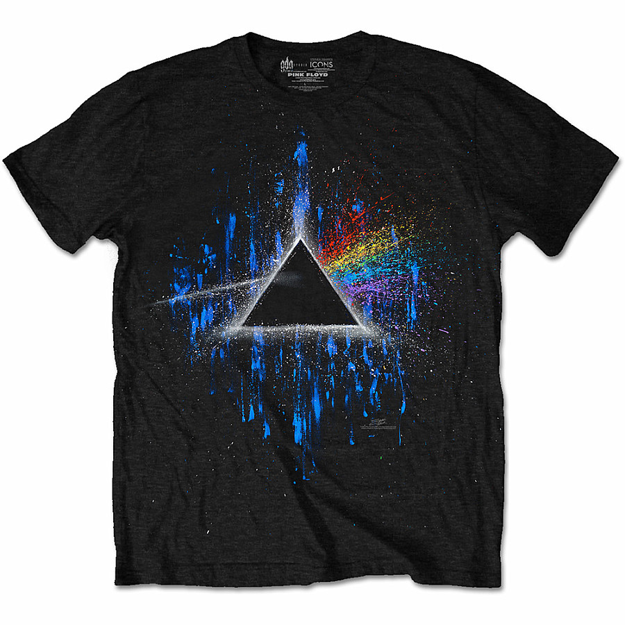 Pink Floyd tričko, DSOTM Blue Splatter, pánské, velikost XXL