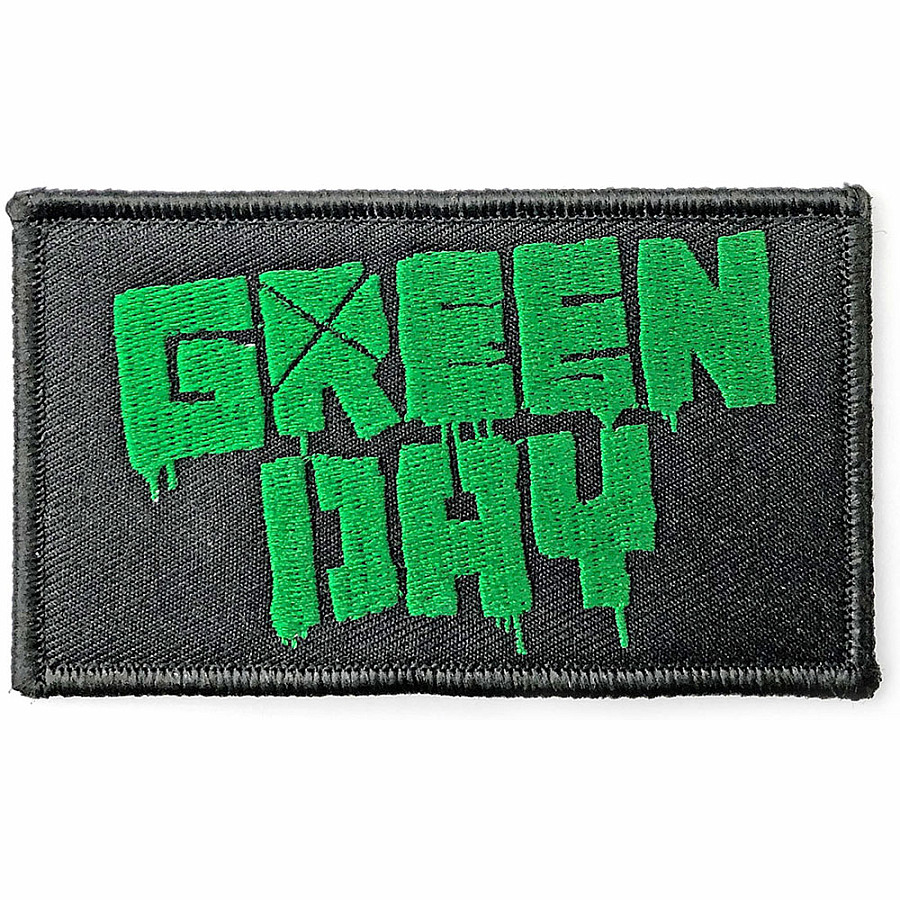 Green Day tkaná nažehlovačka PES 99x57 mm, GD Logo