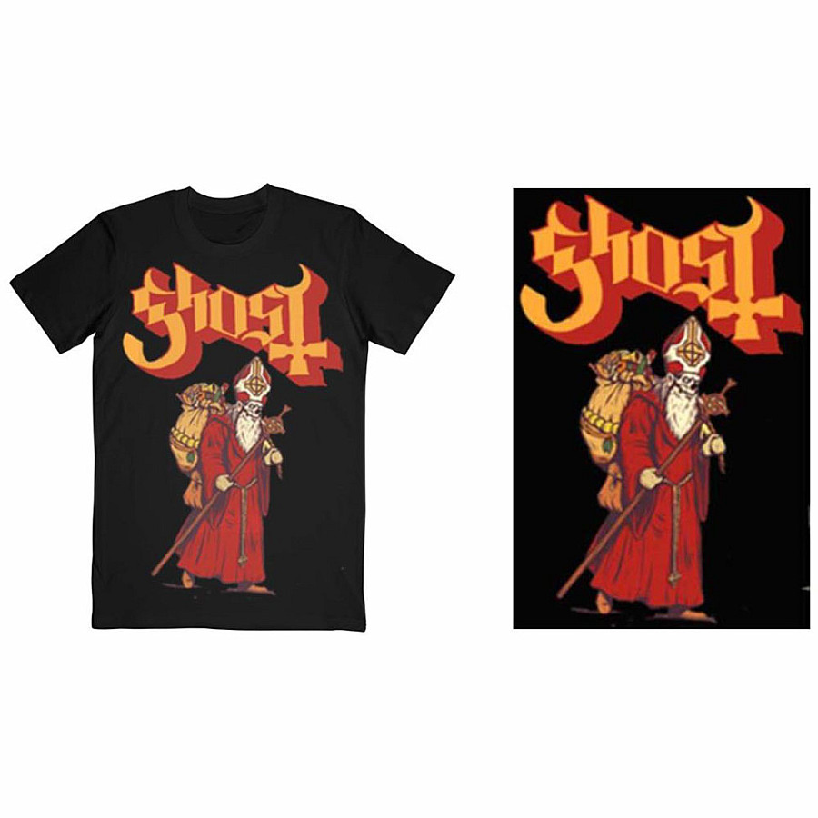 Ghost tričko, Greetings From Papa Noel Black, pánské, velikost S