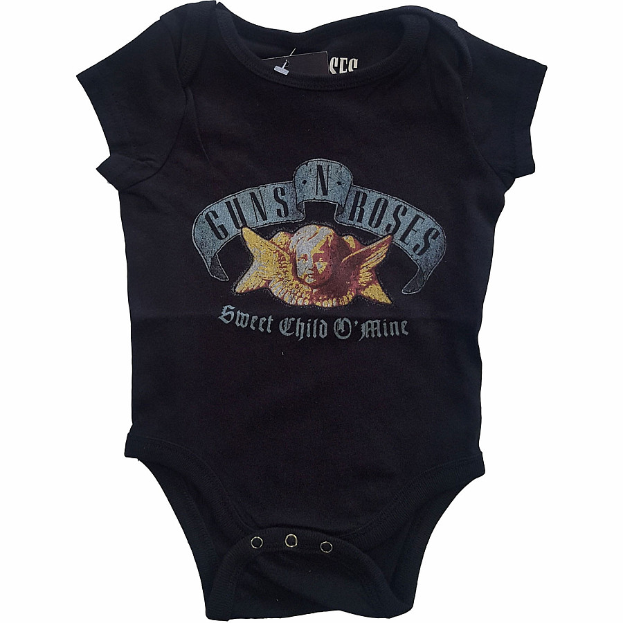 Guns N Roses kojenecké body tričko, Sweet Child O&#039; Mine, dětské, velikost S velikost S (0-3 měsíc)