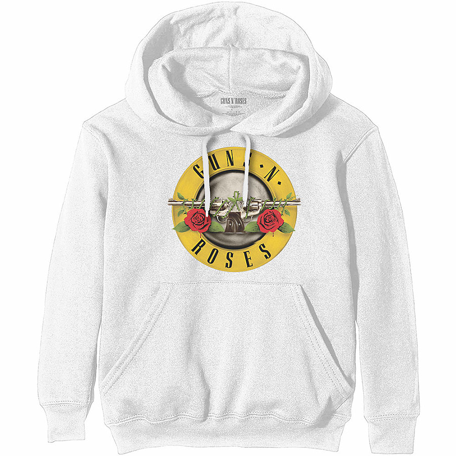 Guns N Roses mikina, Classic Logo White, pánská, velikost XXS