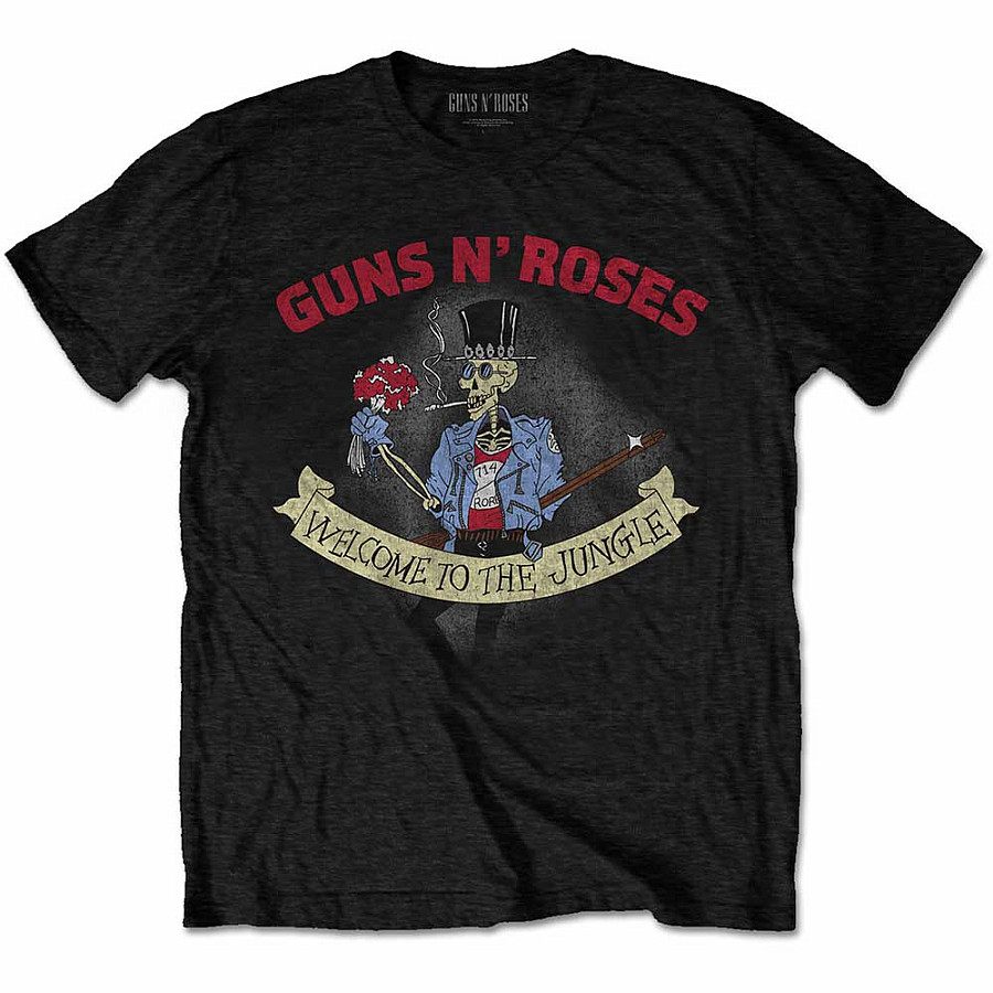 Guns N Roses tričko, Skeleton Vintage Black, pánské, velikost XXL