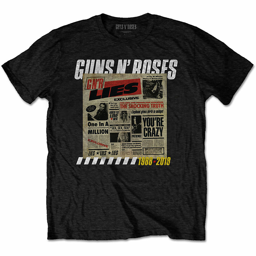 Guns N Roses tričko, Lies Track List, pánské, velikost XL