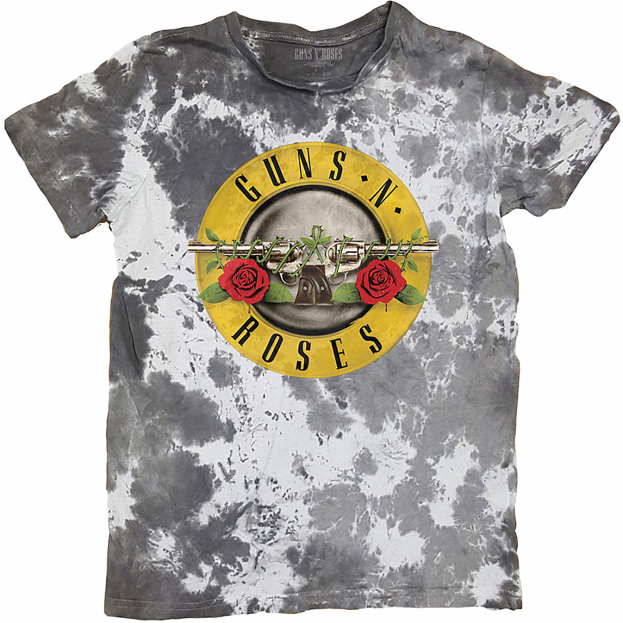 Guns N Roses tričko, Classic Logo Dip-Dye White, pánské, velikost M