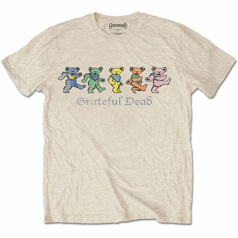 Grateful Dead tričko, Dancing Bears Beige, pánské, velikost S