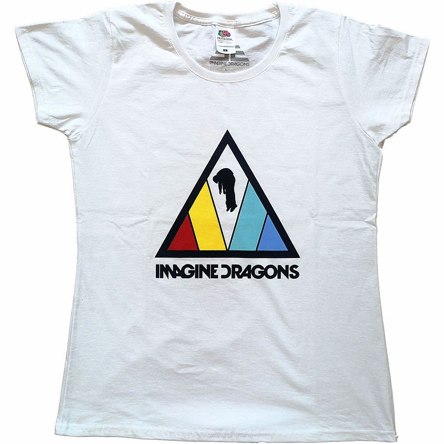 Imagine Dragons tričko, Triangle Logo Girly White, dámské, velikost XL