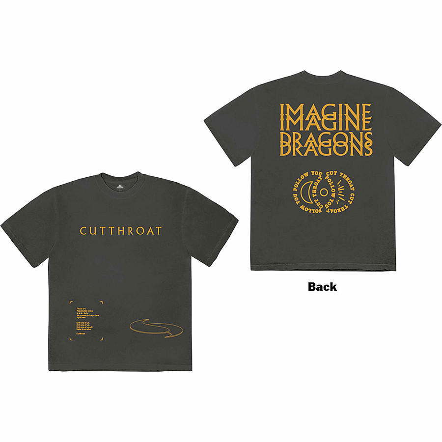 Imagine Dragons tričko, Cutthroat Symbols BP Grey, pánské, velikost XL