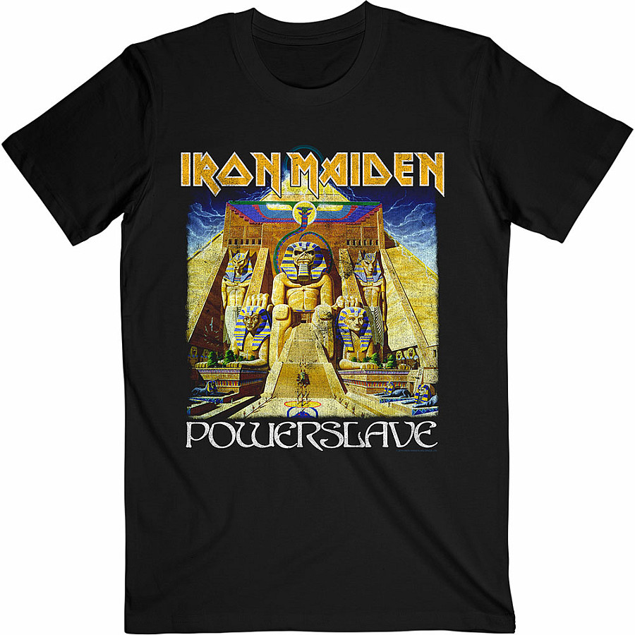 Iron Maiden tričko, Powerslave World Slavery Tour BP Black, pánské, velikost XXL