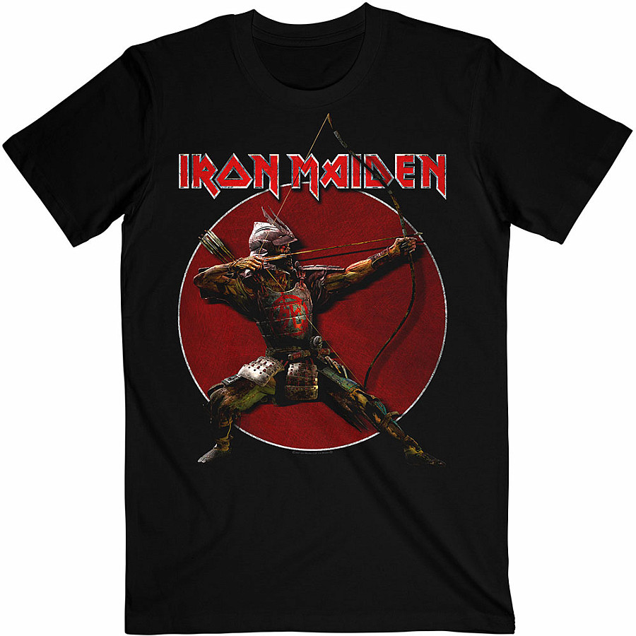Iron Maiden tričko, Senjutsu Eddie Archer Red Circle Black, pánské, velikost XXL