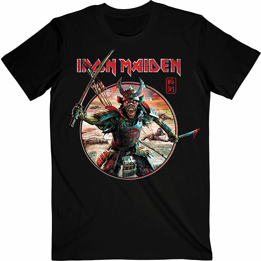 Iron Maiden tričko, Senjutsu Eddie Warrior Circle Black, pánské, velikost M