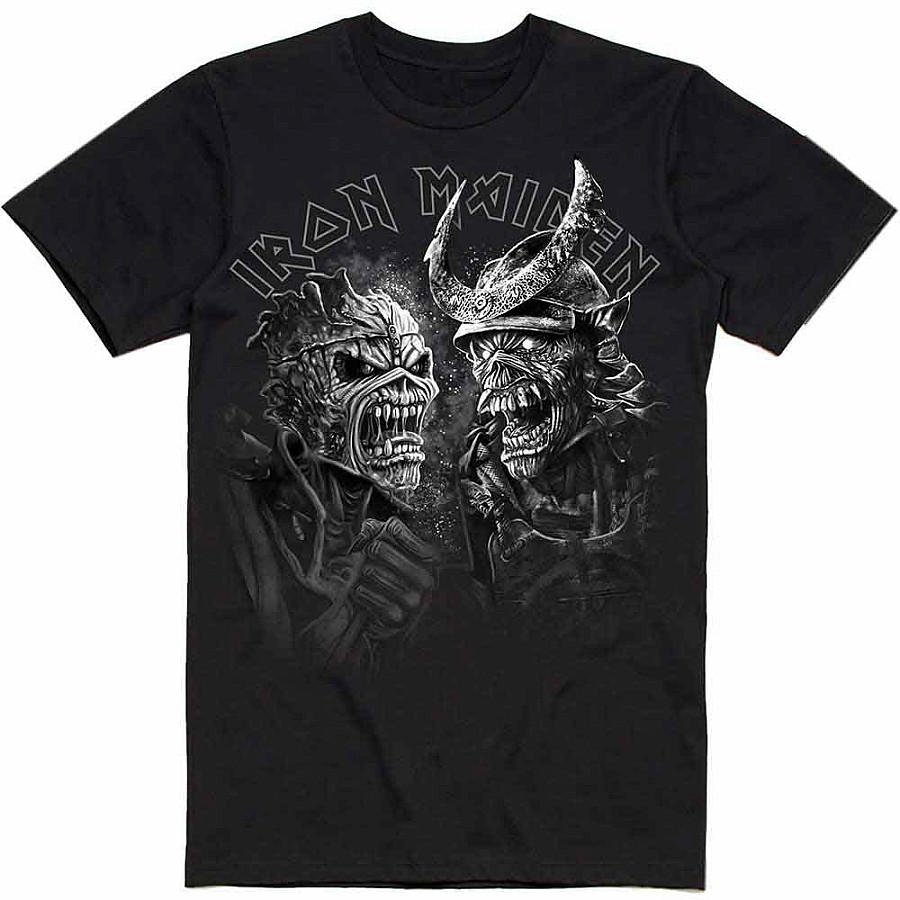 Iron Maiden tričko, Senjutsu Large Grayscale Heads Black, pánské, velikost S