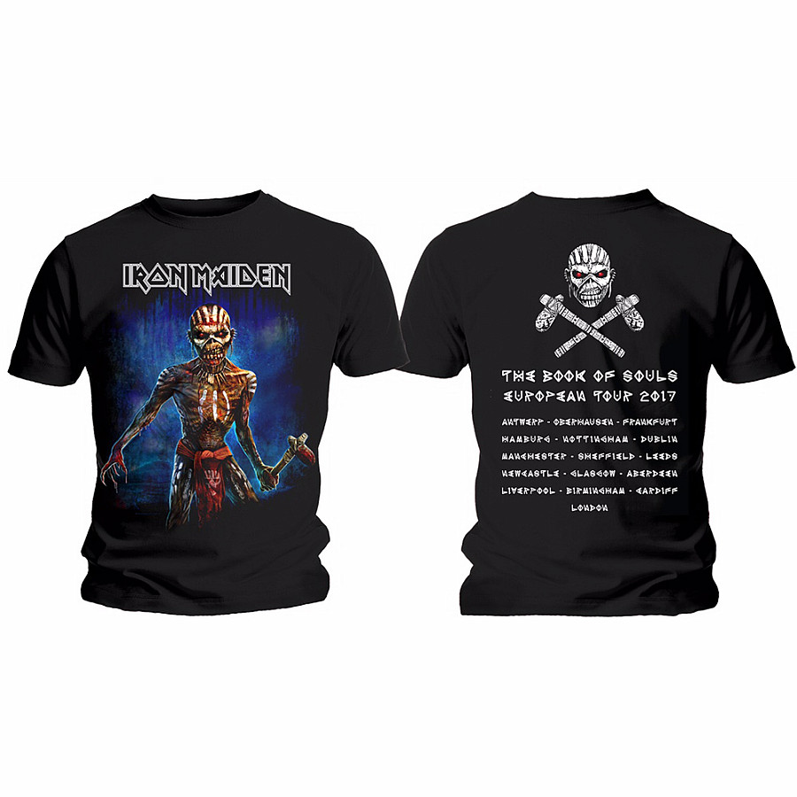 Iron Maiden tričko, Axe Eddie BOS European Tour ver.2, pánské, velikost M