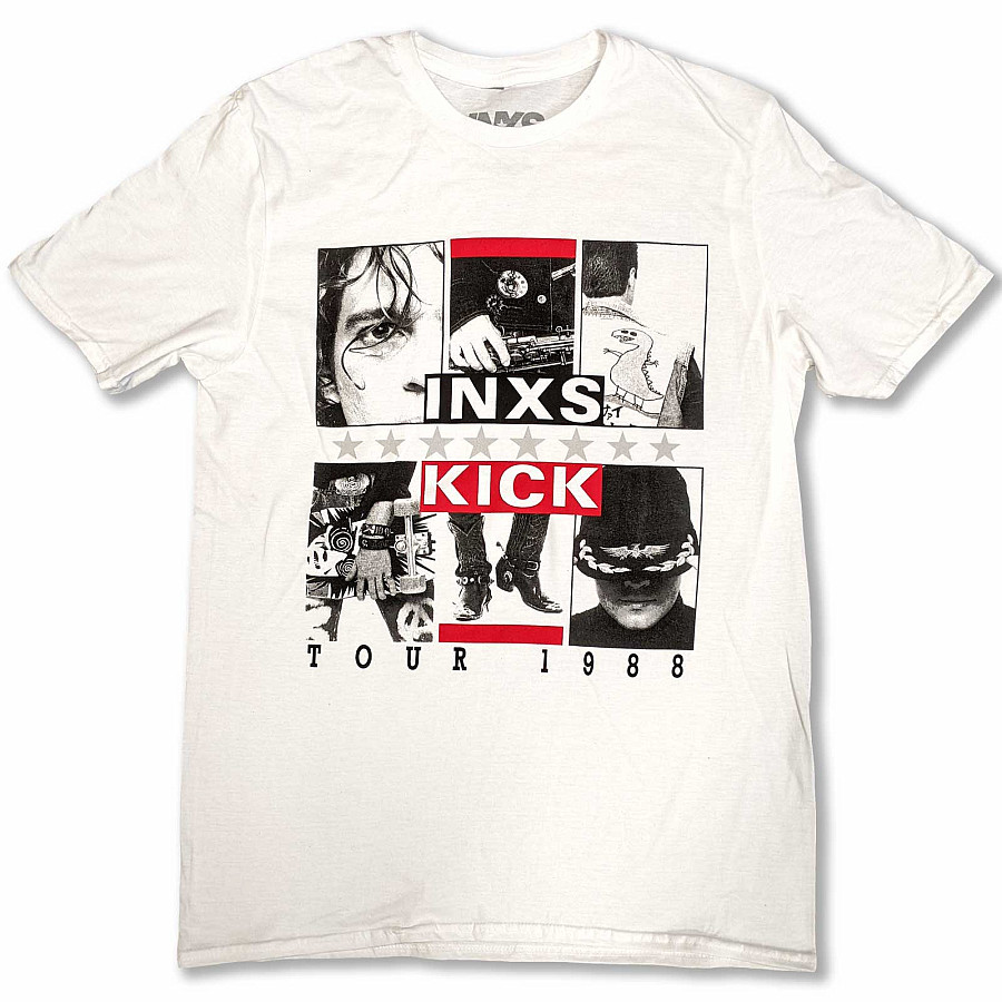 INXS tričko, KICK Tour White, pánské, velikost L
