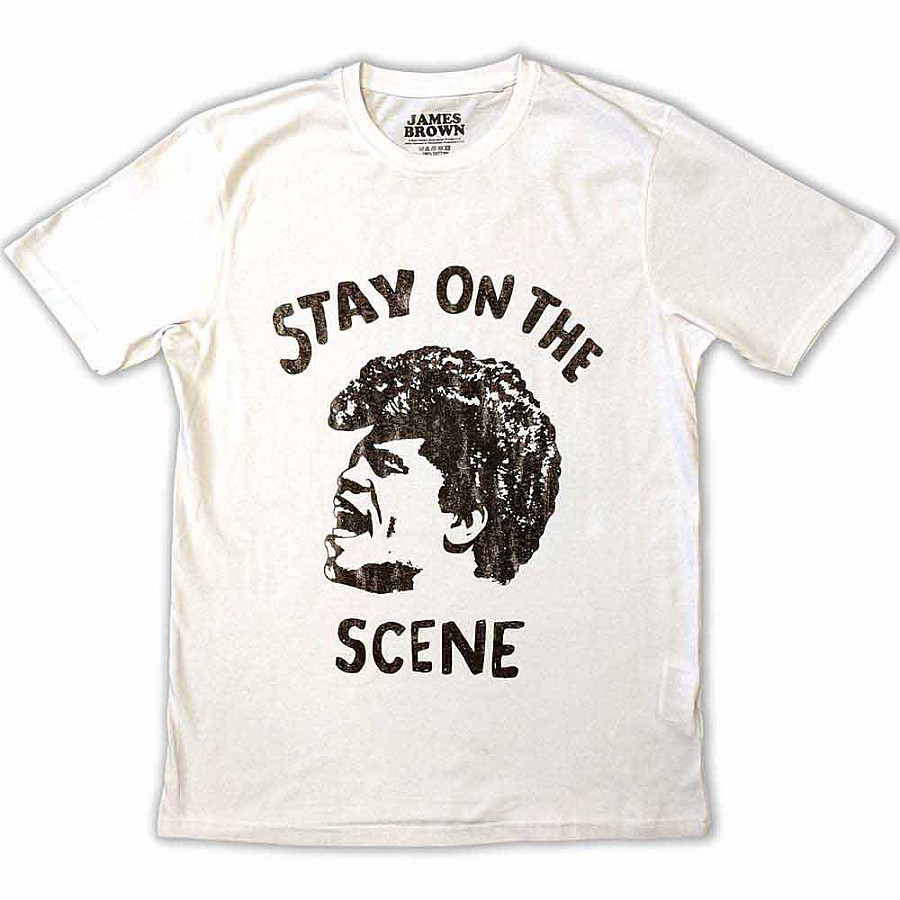 James Brown tričko, Stay On The Scene White, pánské, velikost L