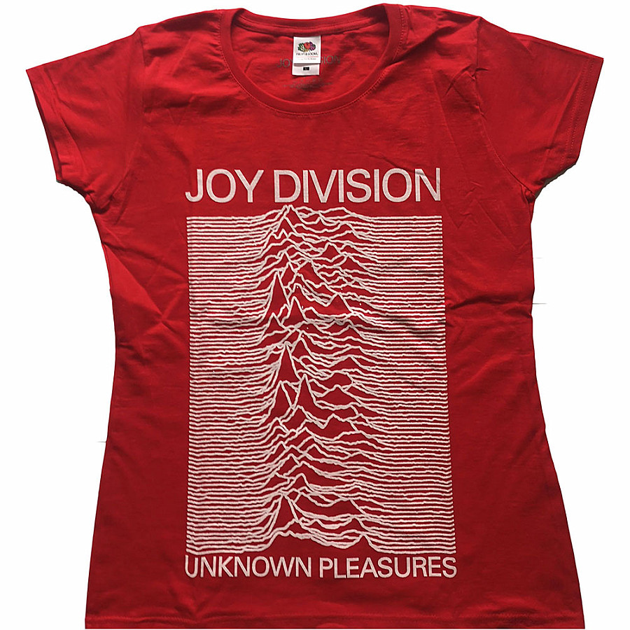 Joy Division tričko, Unknown Pleasures Girly Red, dámské, velikost XXL