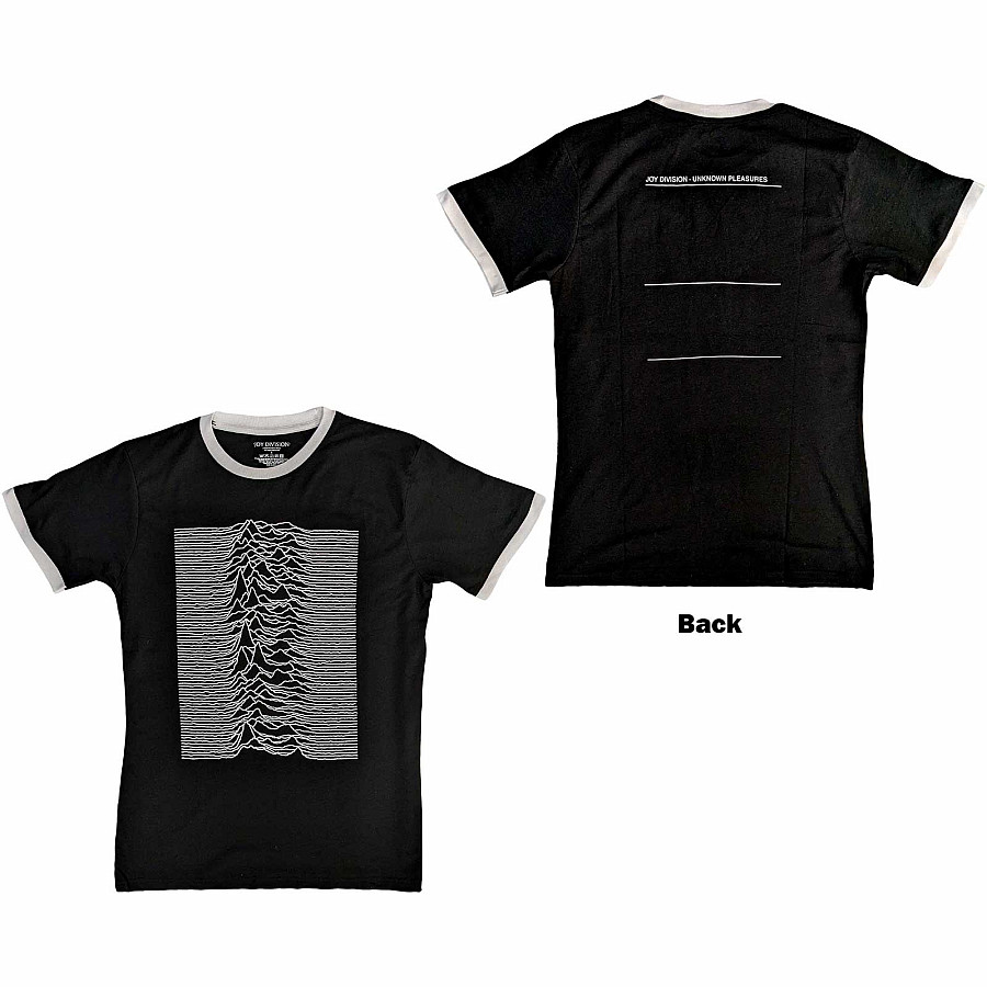 Joy Division tričko, Unknown Pleasures ECO Ringer BP Black, pánské, velikost XL