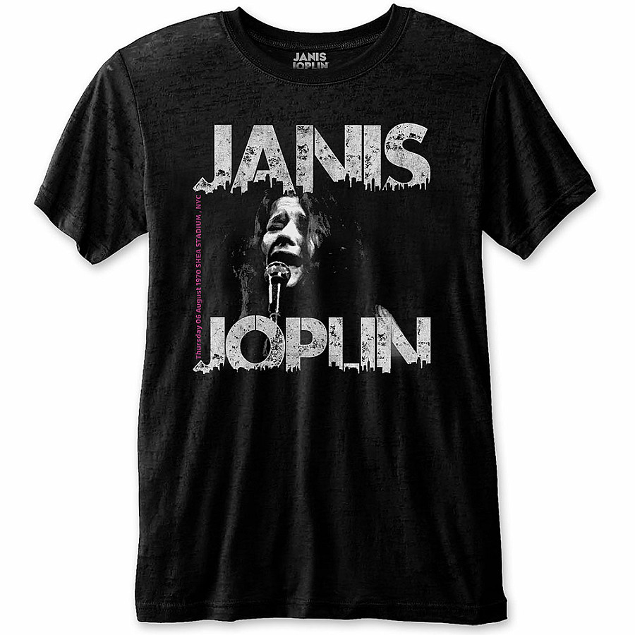 Janis Joplin tričko, Shea '70 Eco-Tee Black, pánské, velikost XXL