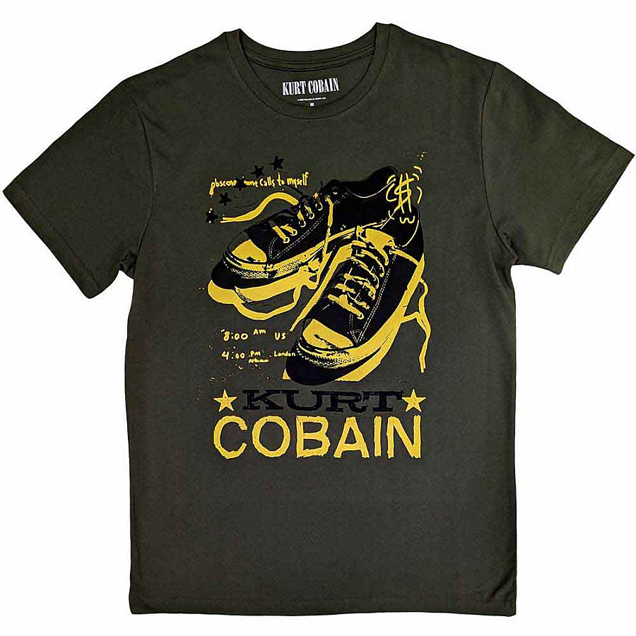 Nirvana tričko, Kurt Cobain Converse Green, pánské, velikost M