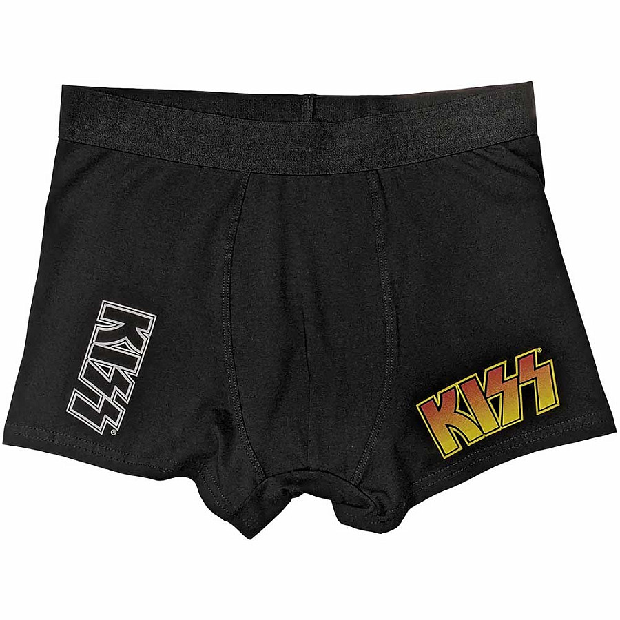 KISS boxerky CO+EA, Classic Logo Black, pánské, velikost M