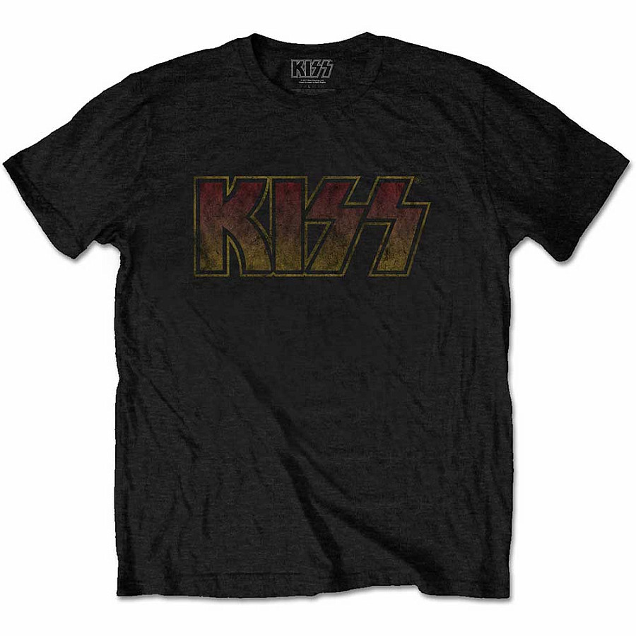 KISS tričko, Vintage Classic Logo Black, pánské, velikost M