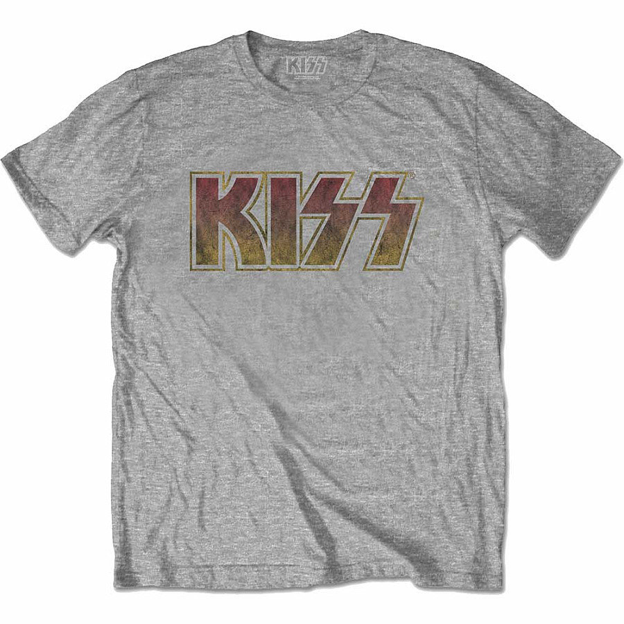 KISS tričko, Vintage Classic Logo Grey, pánské, velikost L